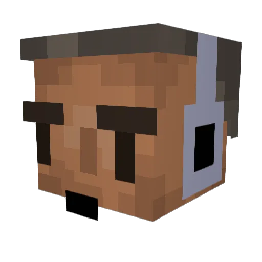 TaperingMars4 Minecraft avatar head, 3D render