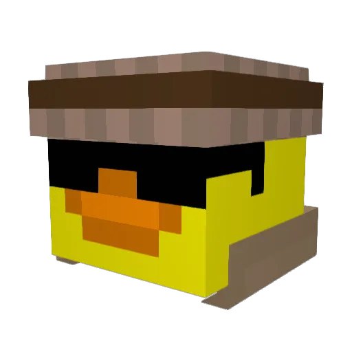 Tapijt Minecraft avatar head, 3D render