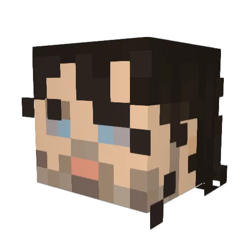 Tapina Minecraft avatar head, 3D render