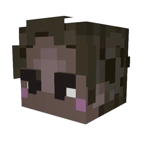 Tapiocaaaa Minecraft avatar head, 3D render
