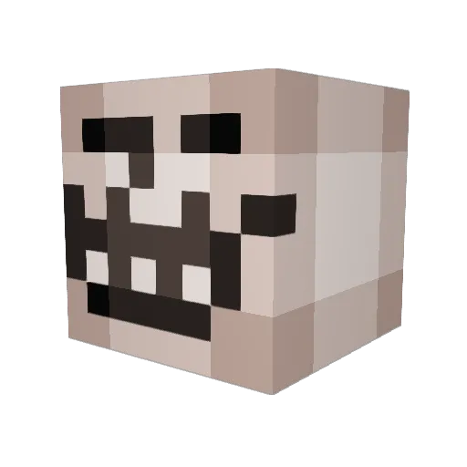 Taplose Minecraft avatar head, 3D render