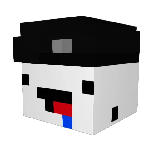 Tapopo Minecraft avatar head, 3D render
