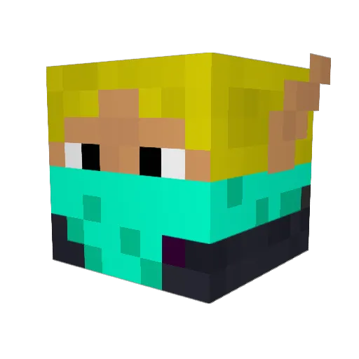 Tappiin Minecraft avatar head, 3D render
