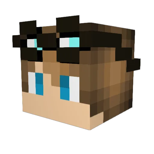TapzGhoul Minecraft avatar head, 3D render