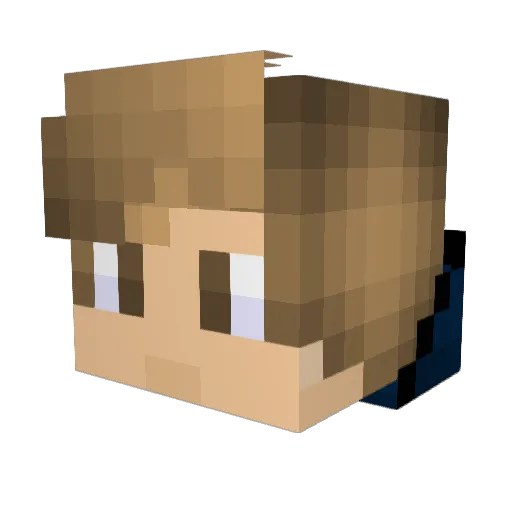 TaqticalNuke Minecraft avatar head, 3D render