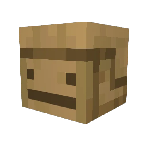 Tar0oo Minecraft avatar head, 3D render