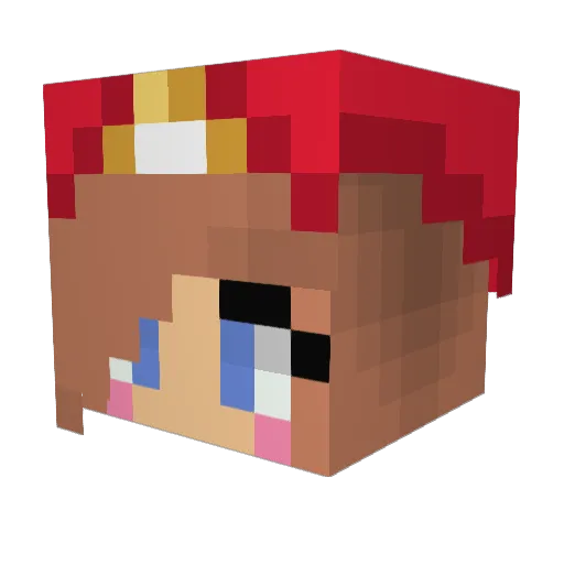 Tara1189 Minecraft avatar head, 3D render
