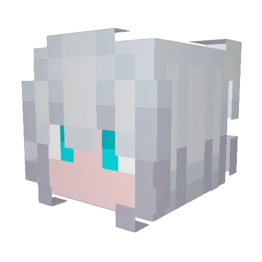 TaraGHG Minecraft avatar head, 3D render