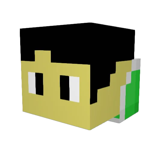 TaranBoi Minecraft avatar head, 3D render