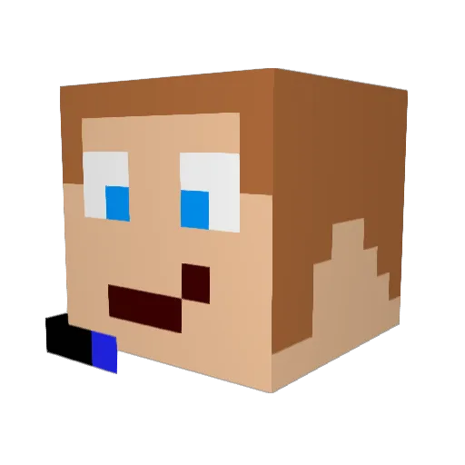 Tarantulaugh Minecraft avatar head, 3D render