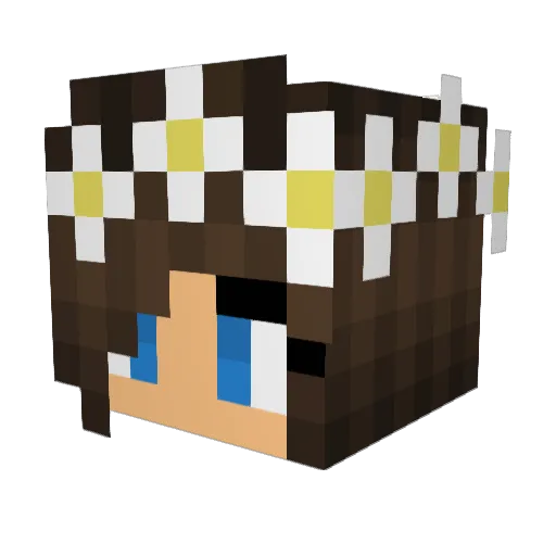 Tararose3 Minecraft avatar head, 3D render