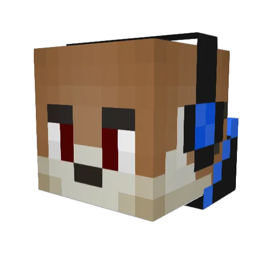 TarasHD Minecraft avatar head, 3D render