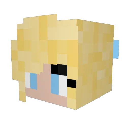 Taraxxie Minecraft avatar head, 3D render