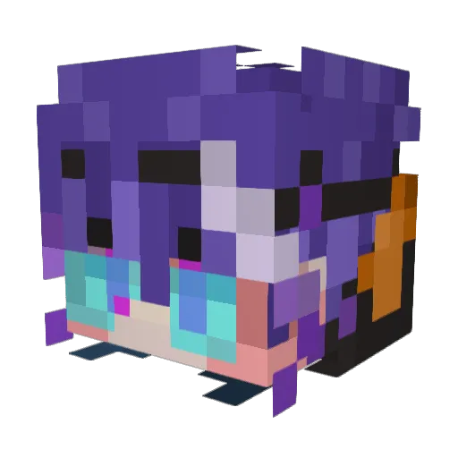Tarchiaa Minecraft avatar head, 3D render