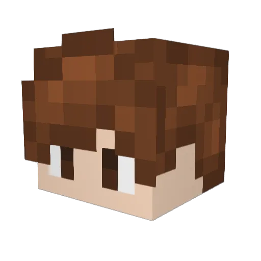 TardOnPC Minecraft avatar head, 3D render