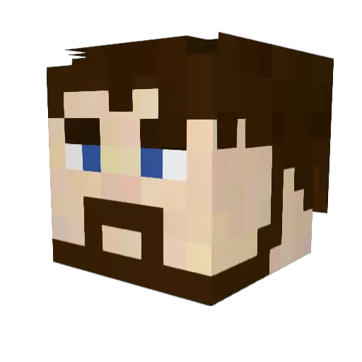 Tardbag Minecraft avatar head, 3D render