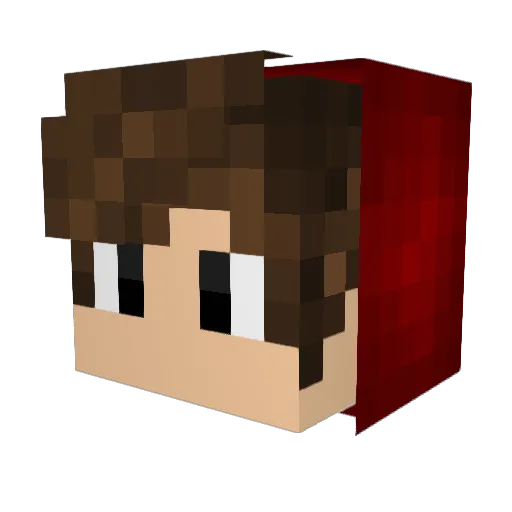 TardyC Minecraft avatar head, 3D render