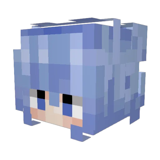 Tareah Minecraft avatar head, 3D render