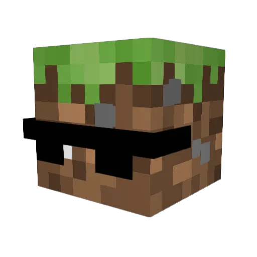 Tarec Minecraft avatar head, 3D render