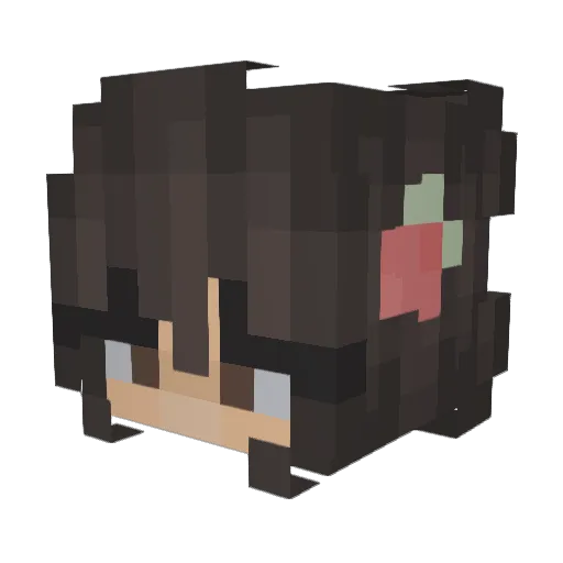 Taren03 Minecraft avatar head, 3D render