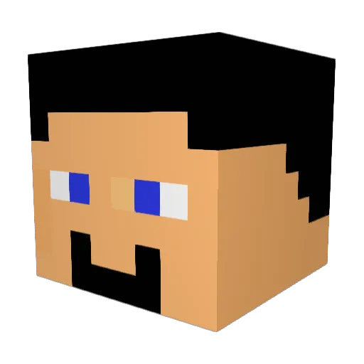 Targess Minecraft avatar head, 3D render