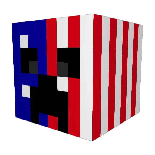 Tarheel_King Minecraft avatar head, 3D render