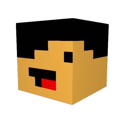 Tarheels_ Minecraft avatar head, 3D render