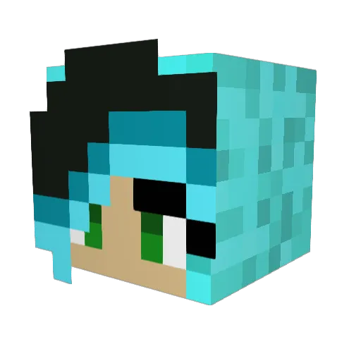 Tari99 Minecraft avatar head, 3D render