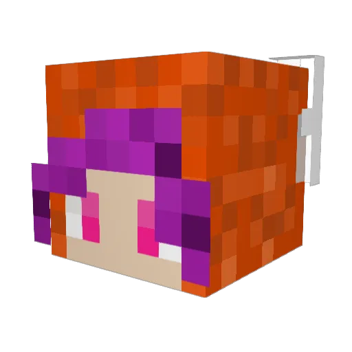 TariTheFox Minecraft avatar head, 3D render