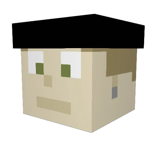Taric_op Minecraft avatar head, 3D render