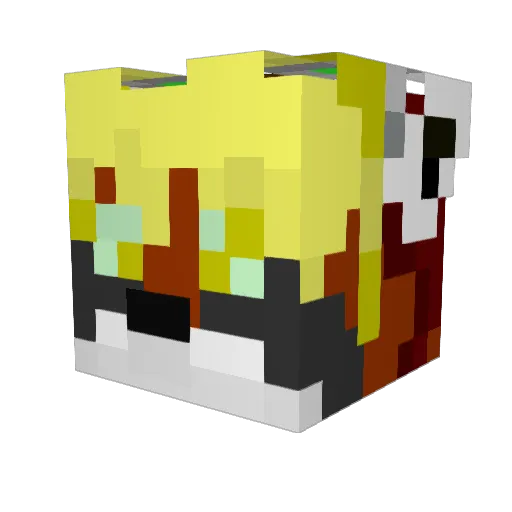 Taridium Minecraft avatar head, 3D render