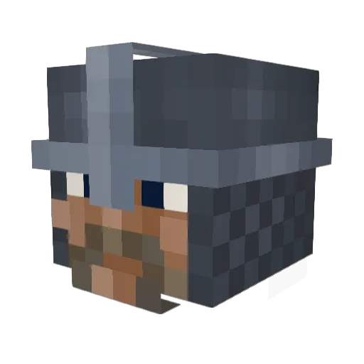 TarikBot Minecraft avatar head, 3D render