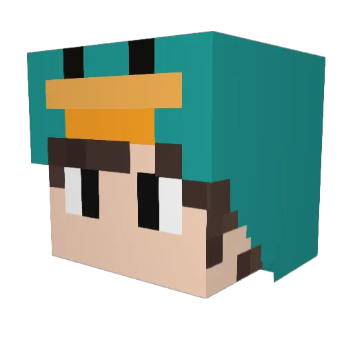 TarikReis05 Minecraft avatar head, 3D render