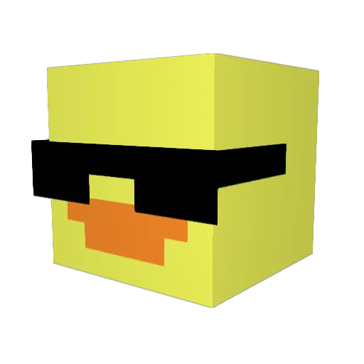 TarikTubby Minecraft avatar head, 3D render