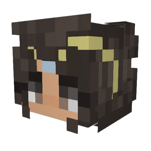 Tarily Minecraft avatar head, 3D render