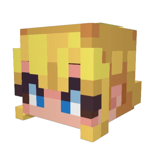 Tarina Minecraft avatar head, 3D render