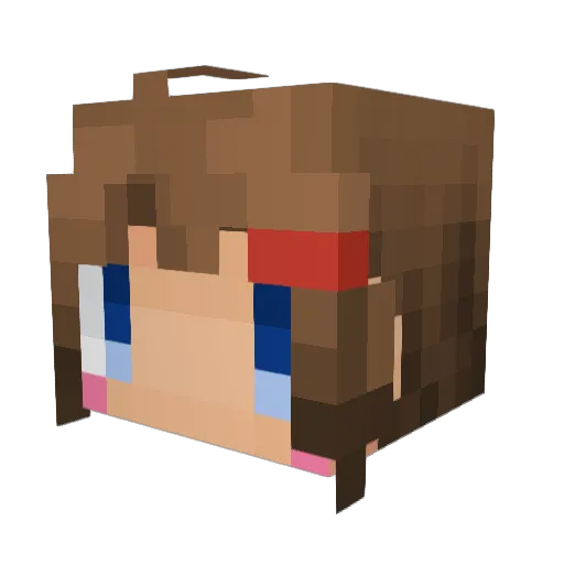 Taris_katy Minecraft avatar head, 3D render