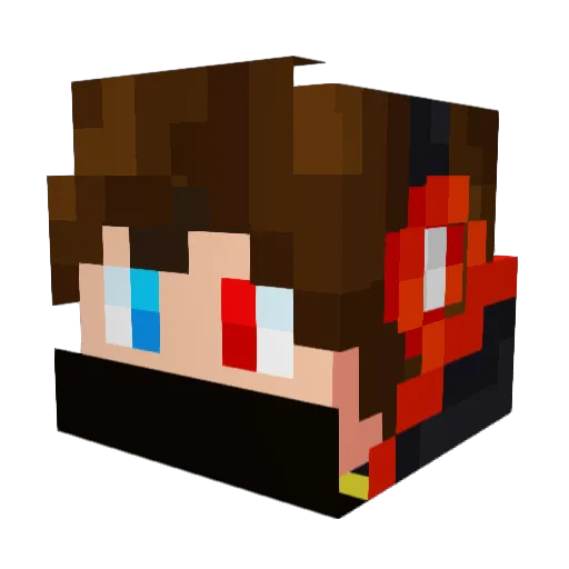 Tarka8 Minecraft avatar head, 3D render