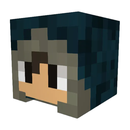 Tarken53 Minecraft avatar head, 3D render