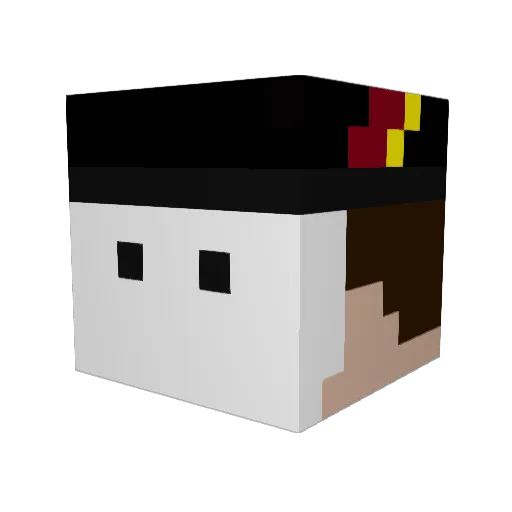 Tarkley Minecraft avatar head, 3D render