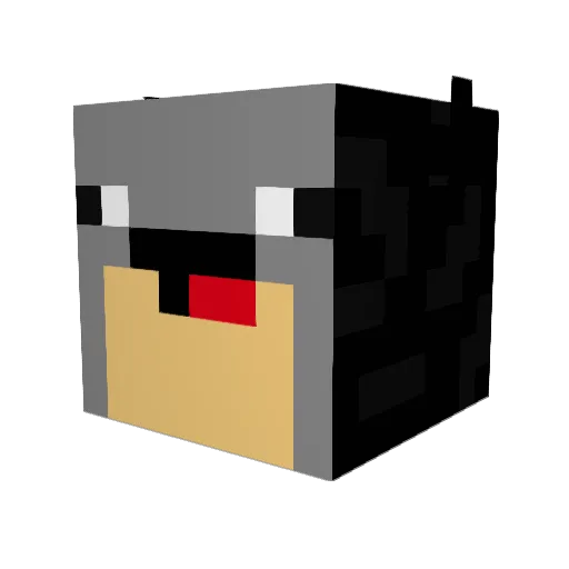 Tarkrode Minecraft avatar head, 3D render