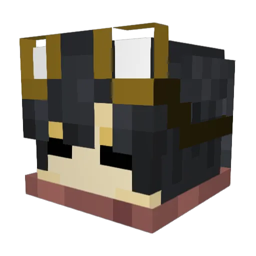 Tarlach70 Minecraft avatar head, 3D render
