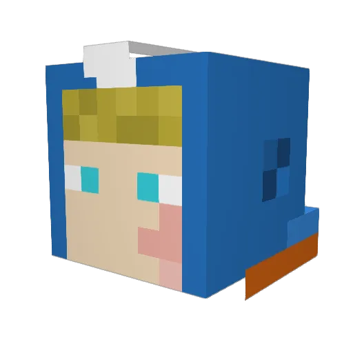 Tarlynn Minecraft avatar head, 3D render