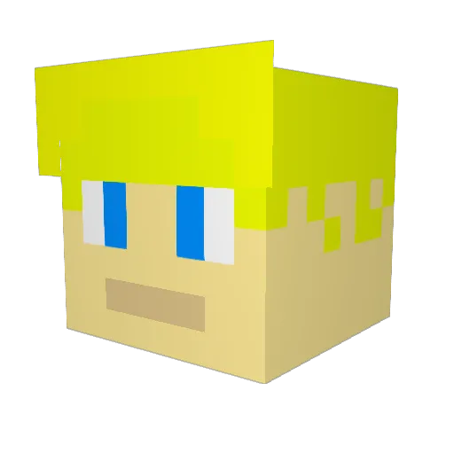 Tarnisher007 Minecraft avatar head, 3D render