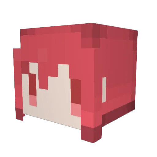 TaroMru Minecraft avatar head, 3D render