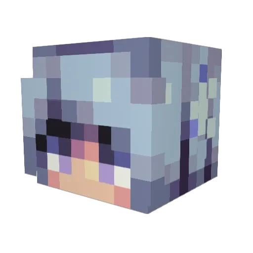 TaroShadow Minecraft avatar head, 3D render
