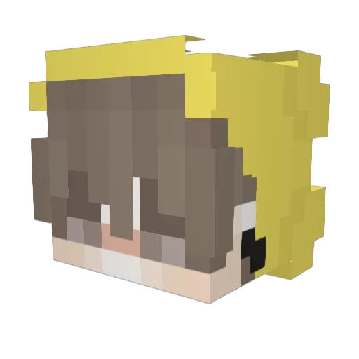 TaroZaemon Minecraft avatar head, 3D render