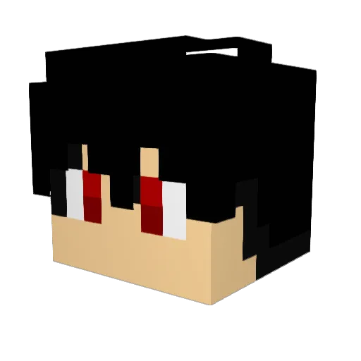 Taro_PiE Minecraft avatar head, 3D render