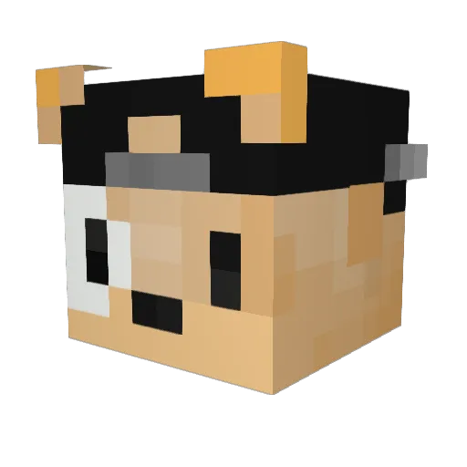 Tarocard Minecraft avatar head, 3D render