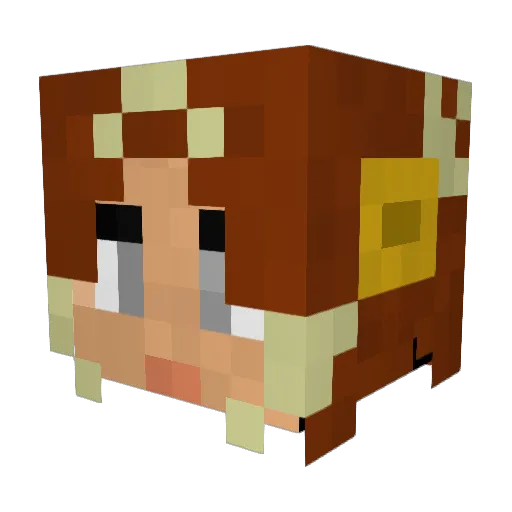 Tarodent Minecraft avatar head, 3D render
